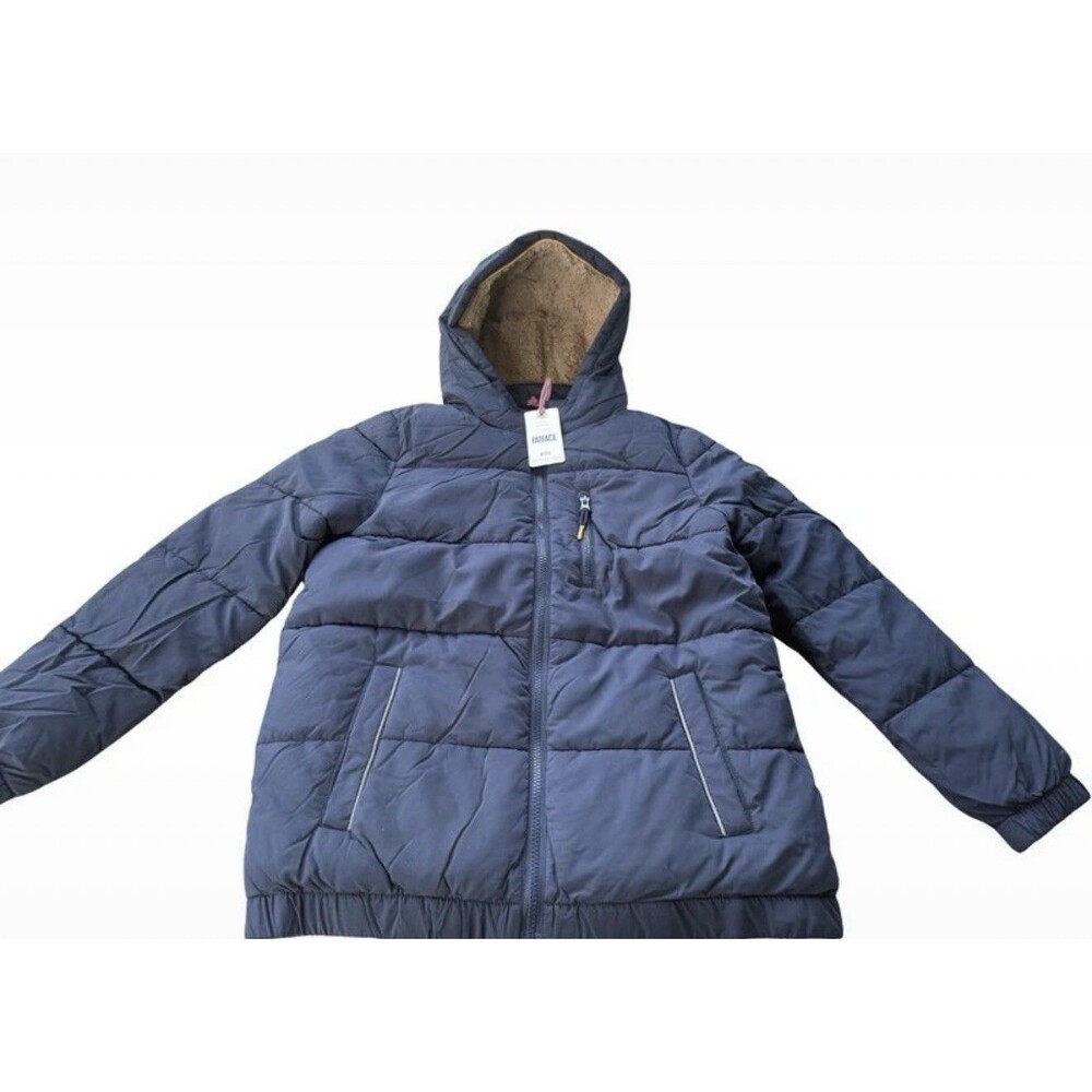 FAT FACE Boys Navy Hooded Padded Puffer Jacket 12-13 Years Navy Blue Youth NWT